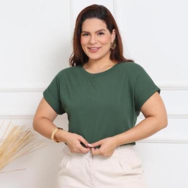 Imagem de Blusa Feminina Plus Size Lisa Manga Princesa Elegante - LEYLA MODAS, V