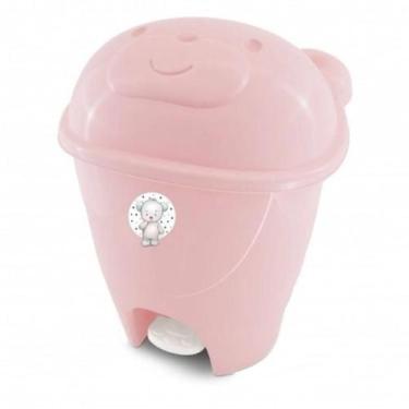 Imagem de Lixeira Adoleta Bebê com Pedal Fofura 12L Rosa 0800/18 - Adoletá