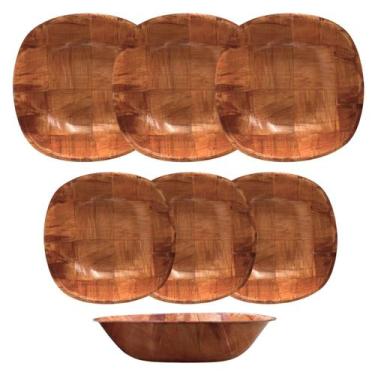 Imagem de Kit 6 Peças Gamelas Bambu De Cozinha Para Servir e Decorar - Chinatown