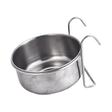 Imagem de Generic Bowl para Cães em Canil, Suporte para Pets, Comedouro, Dispenser de Água, Estrutura Suspensa, Recipiente de aço Inoxidável, 10x4,5cm