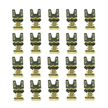 Imagem de SunnyZoo Suporte De Metal Para Placa Sinalização, Cartão Etiqueta Preço Padaria (Dourado, Pacote Com 20)