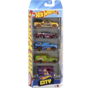 Imagem de 1806 hot wheels pacote com 5 carros hw city jbj75 - mattel (43234)