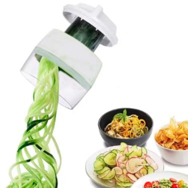 Imagem de Ralador Apontador De Legumes Fatiador Em Espiral Redondo Lâmina em Aço Inox