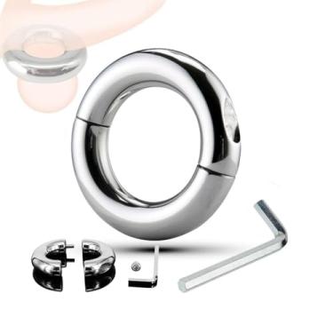 Imagem de Acessórios de anel de exercício de metal para homens - Equipamento de anel ponderado de aço inoxidável destacável-ushlF1 (50 mm)