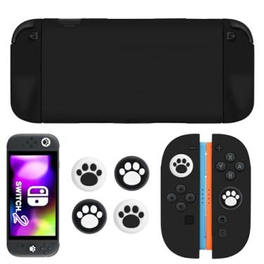 Imagem de DLseego Capa protetora macia para Nintendo Switch 2 (2025), capa fina de TPU para Joy Con, protetores de controle JoyCon destacáveis - capa de console à prova de choque e resistente a arranhões, 4