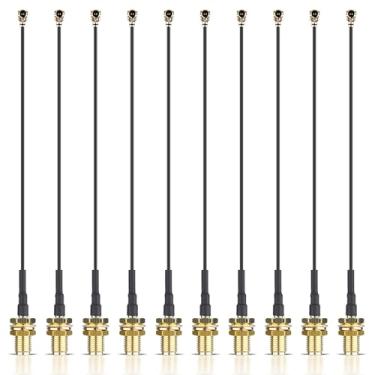 Imagem de 10 cabos de antena Pigtail Wi-Fi de baixa perda RF para módulo de transmissão de imagem de drone Meshmastic ESP32 LoRa adaptador conector de placa de desenvolvimento (6 polegadas, 15 cm)