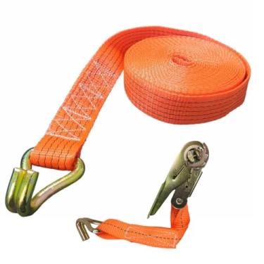 Imagem de Cinta de Elevaçao 6 Metros com Catraca Carga Gancho Guincho Guindaste Reboque Transporte Armazenamento Construçao Obra