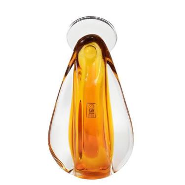 Imagem de Imagem Nossa Senhora Santa Mini Âmbar Cristal Murano São Marcos 16x9cm