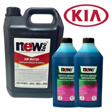 Imagem de Kit Aditivo Para Radiador Kia + Água Fosfatada - NEWTEC