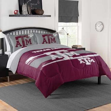 Imagem de Conjunto de edredom Texas A&M Aggies – roupa de cama Aggies para dormitórios, quartos de hóspedes, trailers, portas traseiras e decoração de dia de jogo, casal/queen