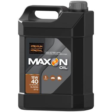 Imagem de Óleo Mineral 15w40 Maxon Oil Premium Diesel CI4 API SL 5 Litros