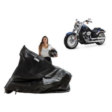 Imagem de Capa Proteção Cobrir Moto Harley Davidson Fat Boy - Kahawai, Preto