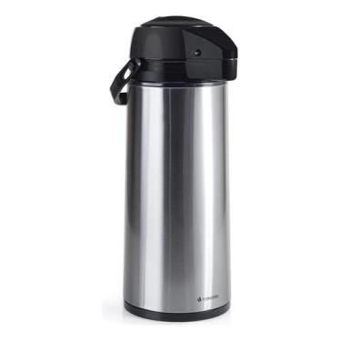 Imagem de Garrafa Termica Aço Inox Basic Airpot 1,9l Termopro Tp6544, Prateado