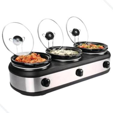 Imagem de Rechaud Elétrico Triplo Buffet Slow Cooker 3 Panelas 220V - Member's M