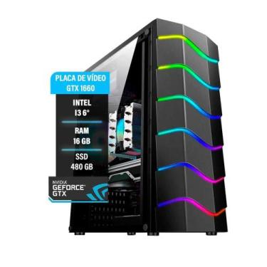 Imagem de Pc Gamer I3 6 16Gb Gtx 1660 Ssd 480Gb - Amorim Tech