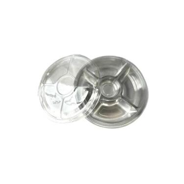 Imagem de Kit 10 Un Petisqueira Descartável Embalagem Plástica Frios - Viaplast