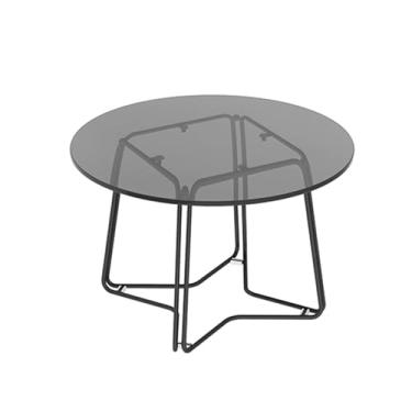 Imagem de YANIR-137 Mesa baixa, janela redonda nórdica, janela de sacada, pequena mesa de vidro temperado, mesa de centro tatami kang, mesa baixa, peitoril de janela, mesa para sala de estar, janela saliente