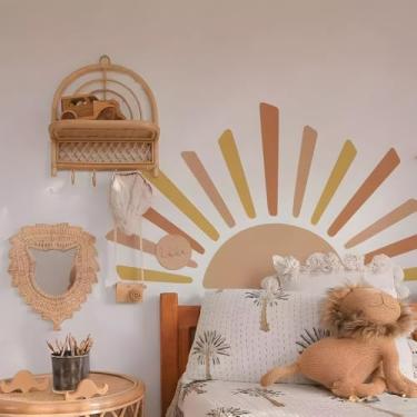 Imagem de Adesivo Infantil Sol Boho – Decoração de Parede Estilo Boêmio para Quarto de Bebê ou Infantil