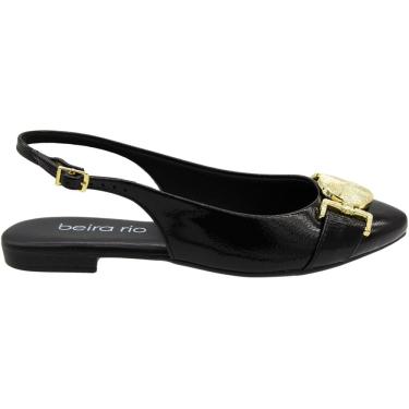 Imagem de Sapato Slingback Beira Rio Adorno Dourado Fivela Feminino
