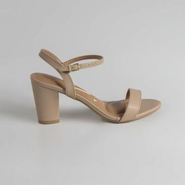 Imagem de Sandália Salto Vizzano 6262474Pel Preto, Bege, Pelica, 29452, 38