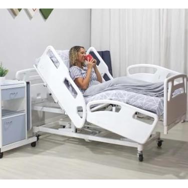 Imagem de Cama Hospitalar Motorizada 5 Movimentos Elétricos Fowler Com Elevação de Leito e Estrutura Reforçada, Articulada e com Registro ANVISA - Conforto e Segurança Para Idosos
