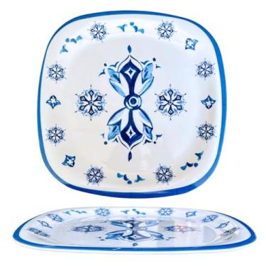 Imagem de Prato Quadrado Raso Portugues 28cm em Melamina Grande