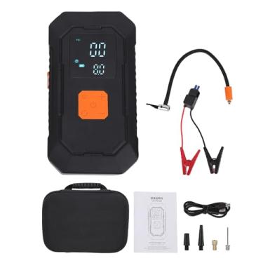 Imagem de Fafeicy Bomba de Ar Portátil de Salto de Carro 12V Iniciador de Emergência Construído Em Inflador de Pneus de (10000mAh+grampo inteligente+bolsa EVA)