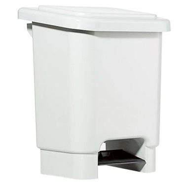 Imagem de Lixeira com Pedal Retangular de 15 Litros Branca Lar Plásticos