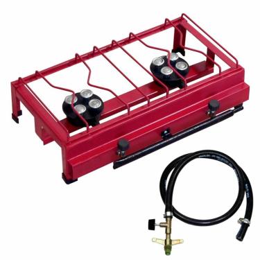 Imagem de Fogão Industrial 2 Bocas Alta Pressão c/ Mangueira + Registro