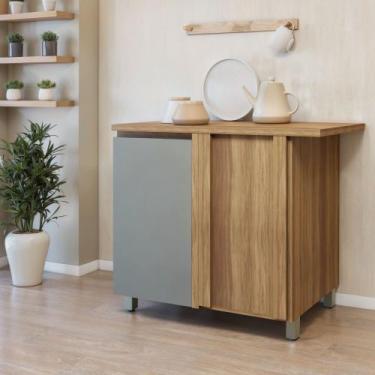 Imagem de Balcão Canto Direita Esquerda 1 Porta Rainha 92X52Cm 100% Mdf - Nesher