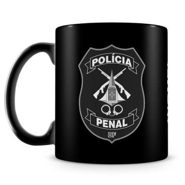 Imagem de Caneca de Cerâmica 325ml Polícia Penal do Distrito Federal 100% Preta 