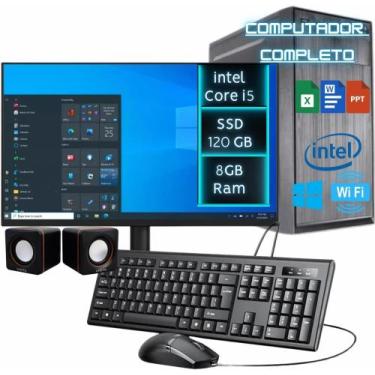 Imagem de Computador completo Home office Intel core i5, SSD 120gb, 8gb ram,moni