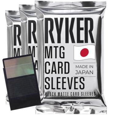 Imagem de Ryker Sleeves Standard Size Matte Card Sleeves Compatible with Magic The Gathering MTG Trading Cards and Board Games (2 Pack, Black)
