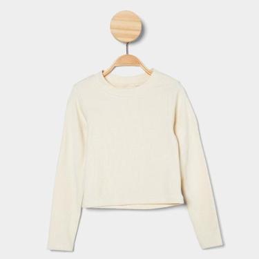 Imagem de Blusa Infantil Manga Longa Hering Casual Menina, Amarelo claro, 5A