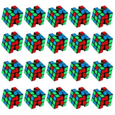 Imagem de Puzzle Toy Libay Mini Cube 3x3, pacote com 20 lembrancinhas para crian