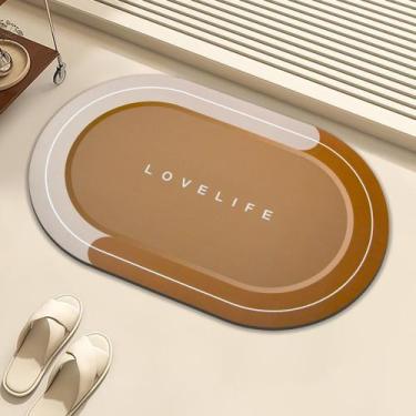 Imagem de Tapete de banho YCTMALL Rubber de secagem rápida, antiderrapante, supe