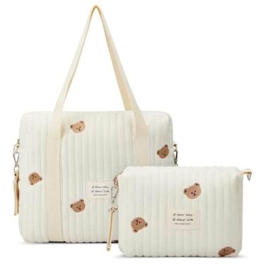 Imagem de Conjunto de bolsas de fraldas Paterr acolchoado de algodão com design 