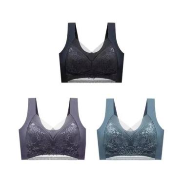 Imagem de Conjunto De Lingerie Feminina plus Size Com Sutiã Push up De Renda E D