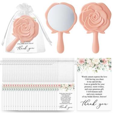 Imagem de Espelhos compactos Wenqik Rose Bridal Shower Favors 24 conjuntos
