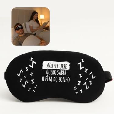 Imagem de Mascara De Dormir Tapa Olho Sem Gel Termico Embutido Confortável Unissex Viagem Anti Olheiras Bloqueio de Luz Blackout Claridade Luminosidade Repouso Tampão Protetor Divertido Motivacional (Preto)