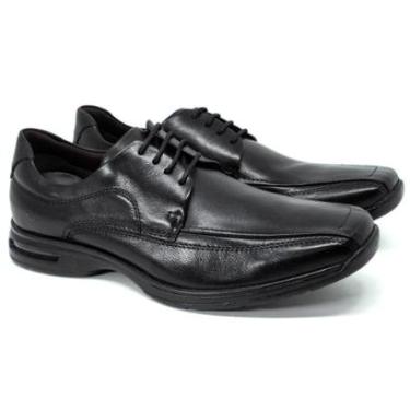 Imagem de Sapato Social Democrata Smart Comfort Air Spot Couro Legítimo com Cadarço Palmilha Macia 448026-Masculino