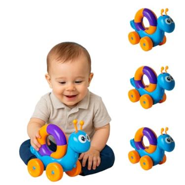 Imagem de Brinquedos Educativos Carrinho Gira Gira Interativo Disatico Brinquedo Para Bebe Colorido 1 Ano