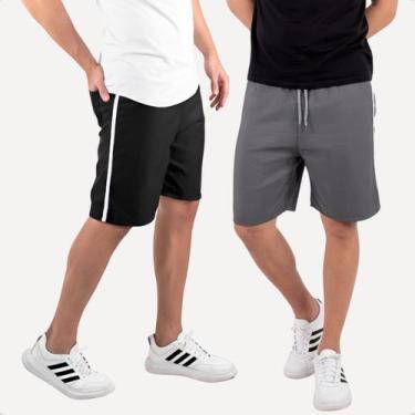 Imagem de Kit 2 Bermuda Masculina Short Tactel Academia Treino - Ben20, Preto, C