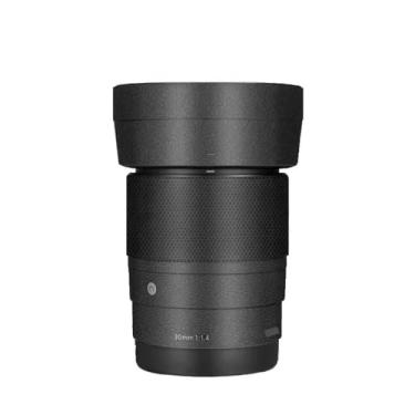 Imagem de 30 1.4 E Acessórios para Lentes de Câmera Película Protetora de Vinil Adesivo para Sigma 30 mm F1.4 DG DN adequado para Sony E Mount Camera Protector Decalques (Couro Preto)
