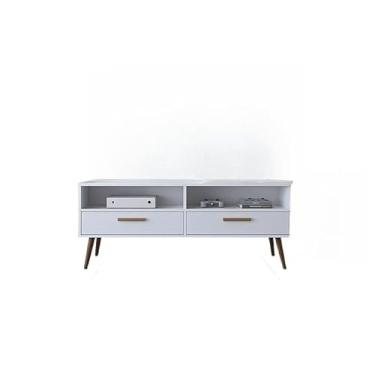 Imagem de Rack Bancada para TV de 40 Polegadas com 2 Portas e Nicho (Com pes Branco)