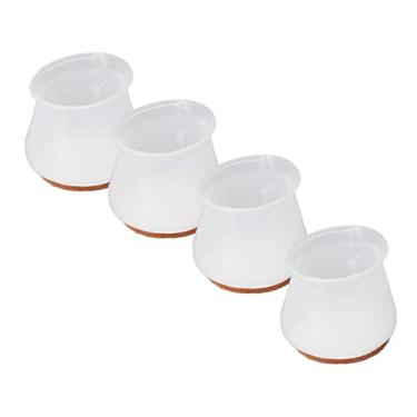 Imagem de Phefop Capas para Pernas de Cadeiras, Protetores de Piso de Silicone para Redução de Ruído e Prevenção de Arranhões Com Almofadas Inferiores de Feltro para Cadeiras de Escritório e de Casa (16