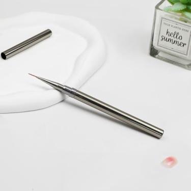Imagem de Pincel fino para unhas com alça de metal para desenho de pintura de unhas 6 mm, 9 mm, 12 mm, 15 mm, 18 mm (12 mm)