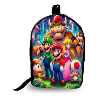 Imagem de Mochila Infantil Mario Broz Ideal Para Crianças Escola E Passeios E Pr