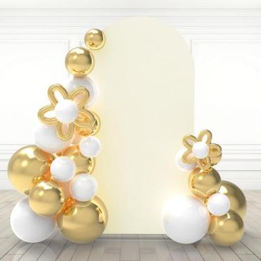 Imagem de Funda para Arco de Boda Babenest de Spandex Marfil de 2 metros