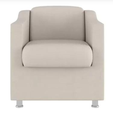 Imagem de Poltrona Bia Decorativa Reforçada Recepção Clinica Salão Sala De Estar Suede